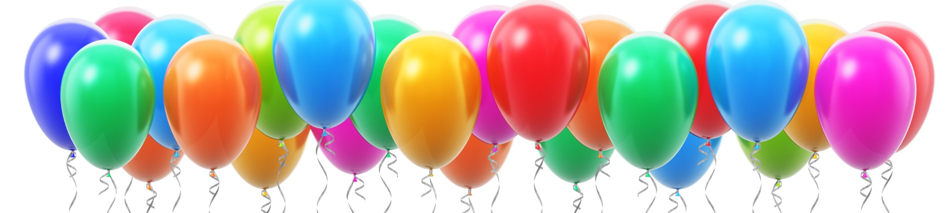 colourful birthday balloons