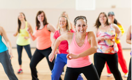 adults in exercise class