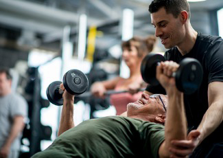 people exercising in workout studio