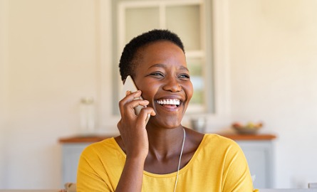 woman on phone