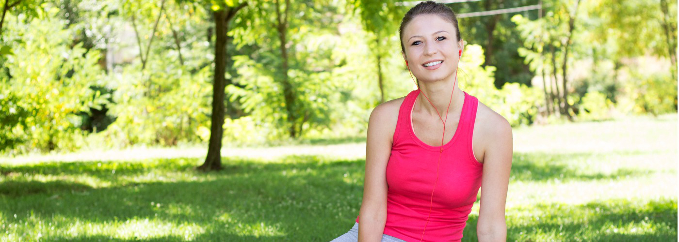 woman exercising outside