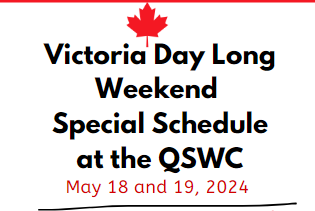 maple leaf with Victoria Day Long Weekend Schedule