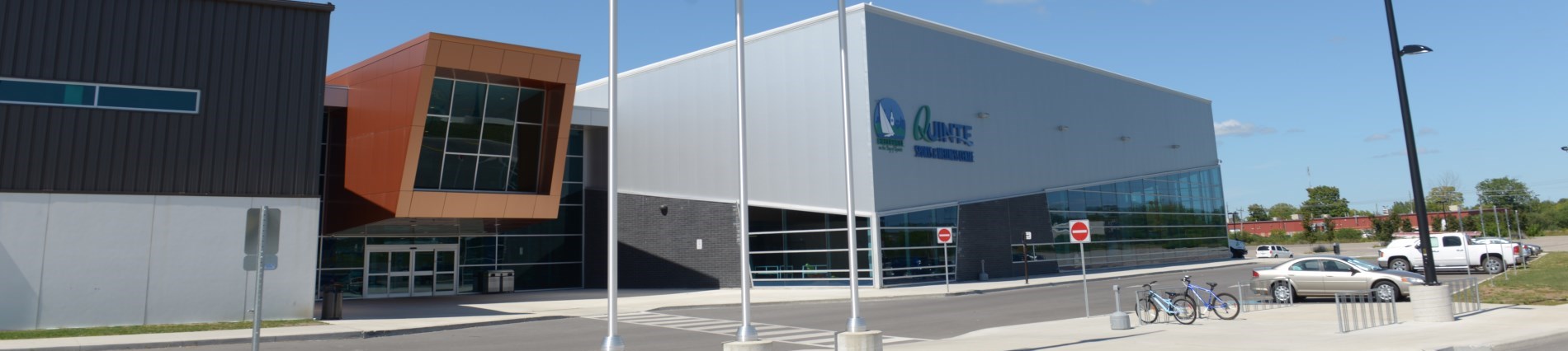 east entrance of the Quinte Sports and Wellness Centre