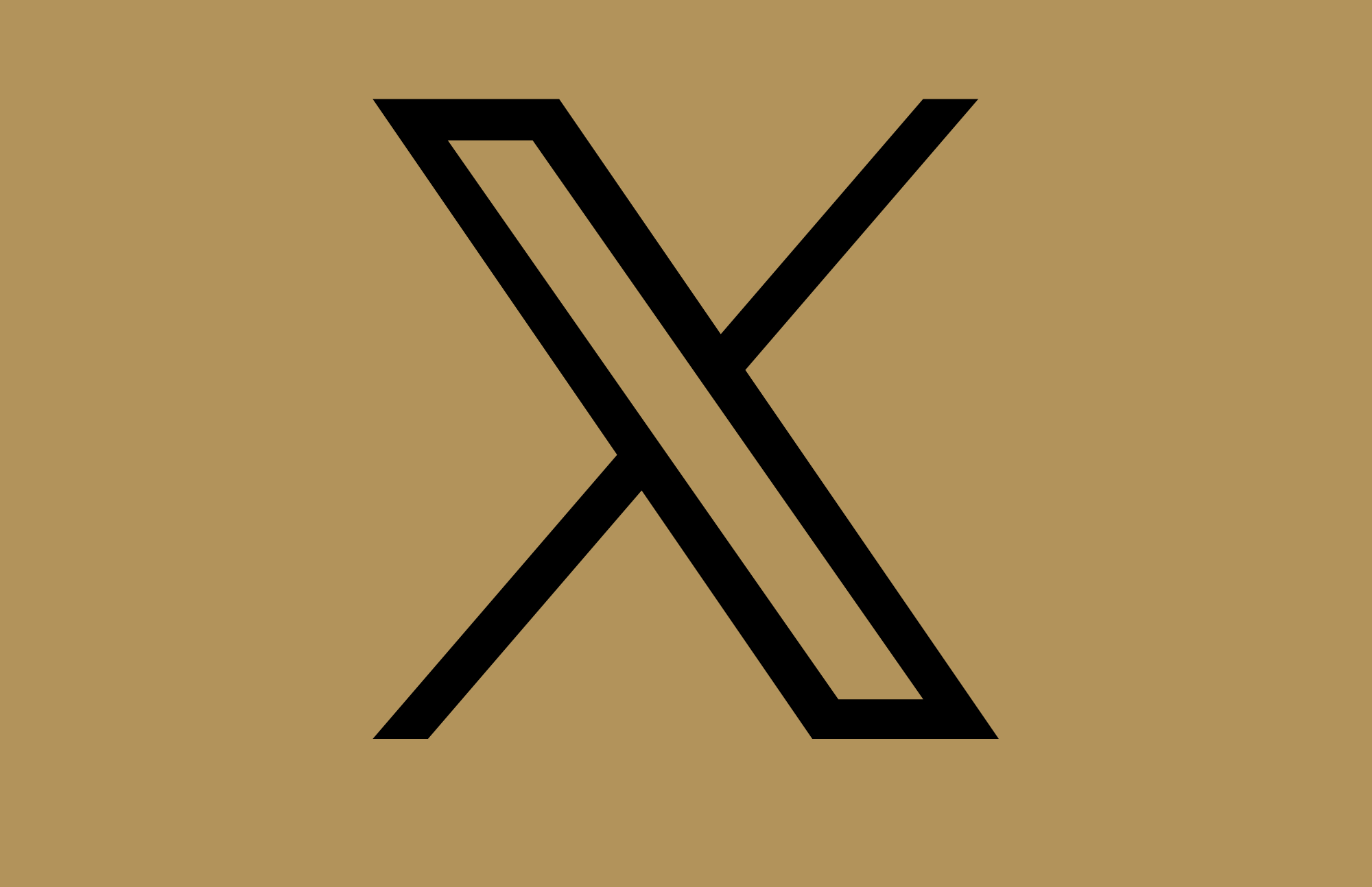 X "Twitter" Icon on brown shade background